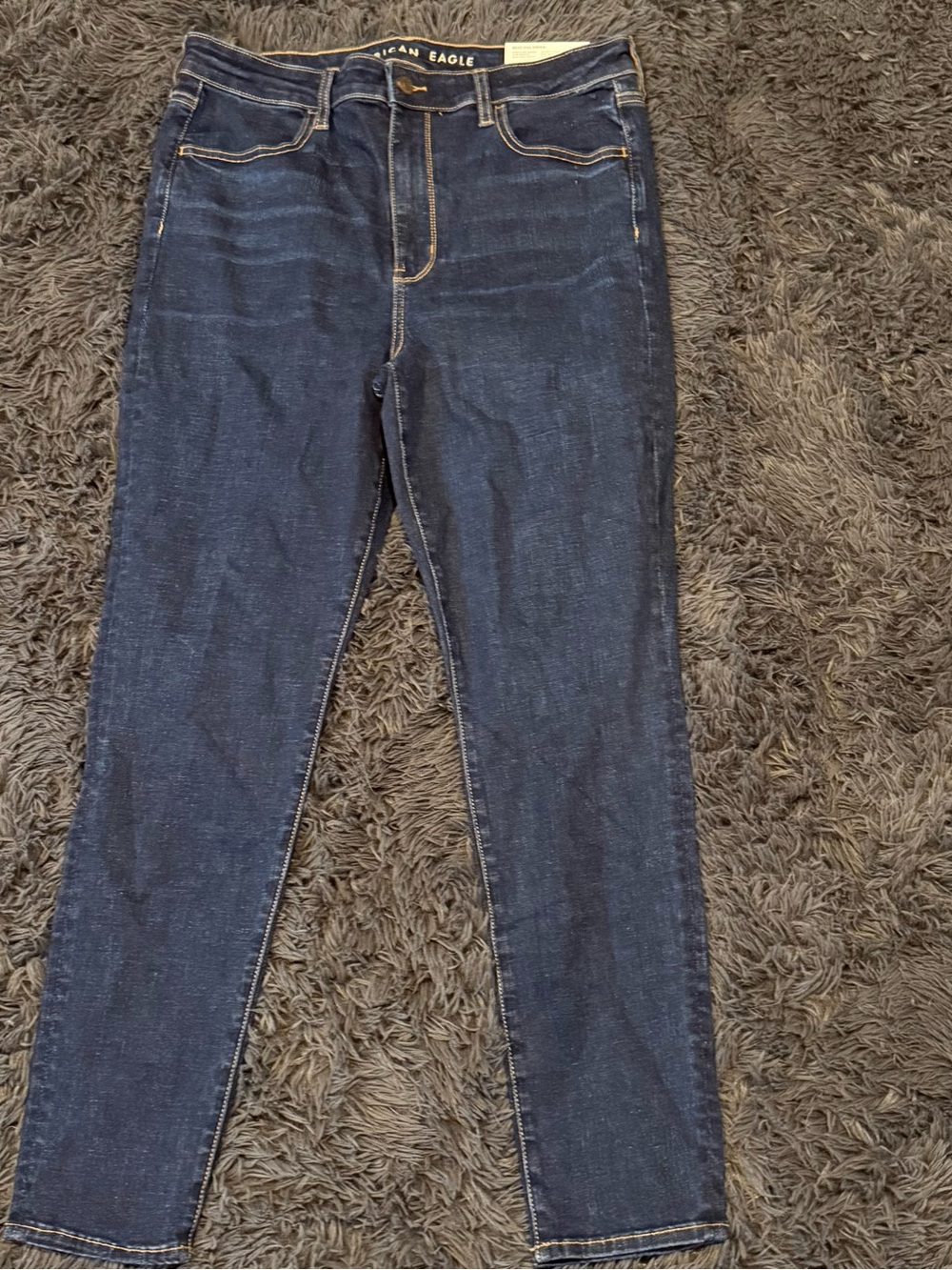 American Eagle Outfitters Dark Blue High-Rise Jeggings